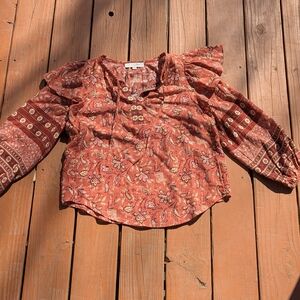 Floral Rust Blouse